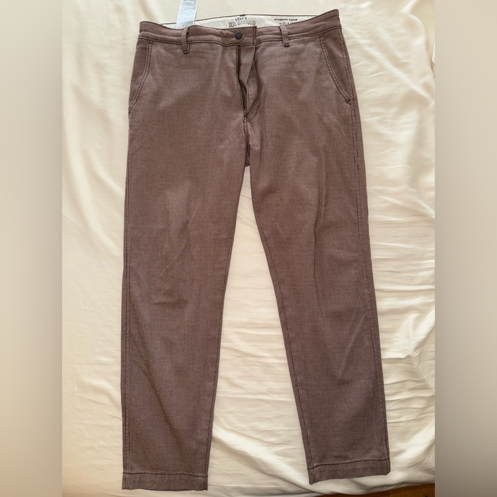 Levi's Tan and White houndstooth Cotton-Blend Pants
